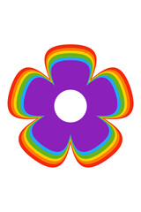 Lesbian, gay, bisexual, and transgender flag / Rainbow pride flag of LGBT organization / Vector illustration / Pride Month / Lgbt colors flag paper layout on white background / Pride community Rainbow