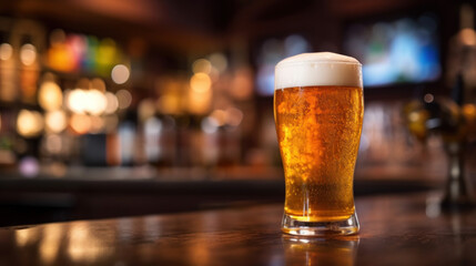 Frothy Beer Glasses Overflowing with Joy and Flavor. Capturing Smiling Friends Enjoying Golden-Hued Delights and Effervescent Moments. generative ai