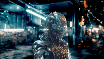 Conceptual illustration development of artificial intelligence