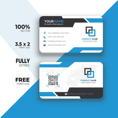 Modern business card template design and round business card design