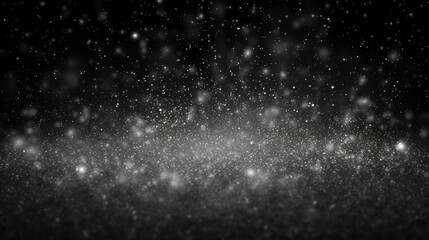 Naklejka premium Bokeh light lights effect background. White dust light. Christmas background of shining dust Christmas glowing light bokeh confetti and spark overlay texture for your design. Generative ai.