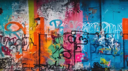 Vibrant Graffiti Wall Texture