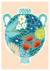 Botanical Vector Illustration abstract creative universal art template. Good for poster, postcard, invitation, flyer, cover, banner, poster