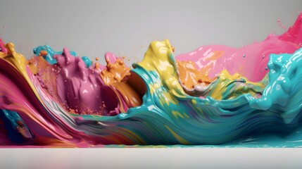 Burst of imagination illuminated, colorful desktop art