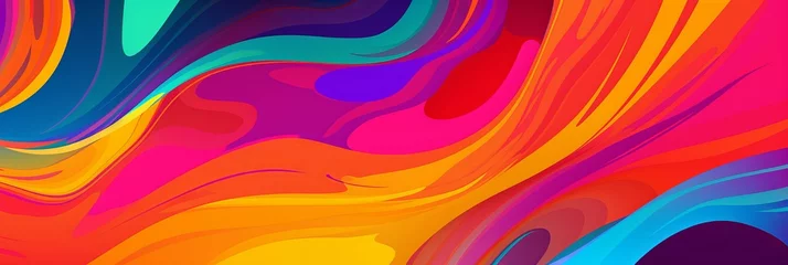 Keuken spatwand met foto abstract colorful background with waves, background with vibrant colors © Ameer