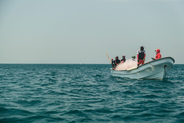 fishing in the sea