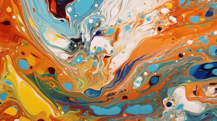 Abstract Acrylic Paint Swirls