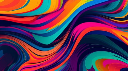 abstract colorful background with waves, background with vibrant colors, Generative AI