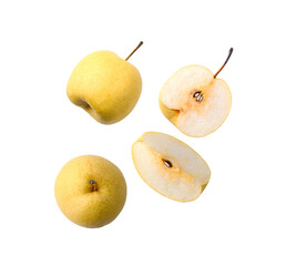 snow pear top view on  transparent png