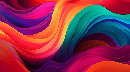 Gordijnen background with vibrant colors, abstract colorful background, Generative AI © Ameer