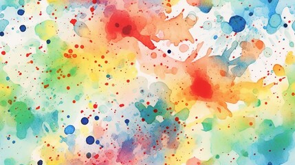 Watercolor Energetic Splashes Pattern