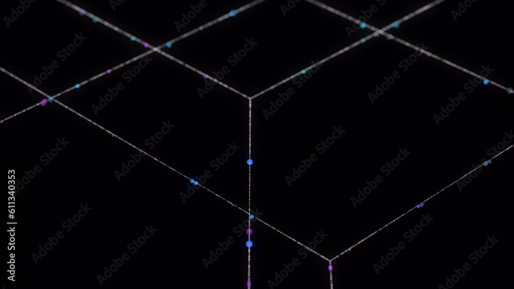 Poster PNG Alpha.Abstract digital dot line particle data background connecting technology concept.