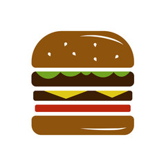 burger hamburger logo icon design