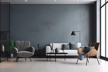 modern living interior, Minimalist and Sleek Backgrounds: Embrace Simplicity with Clean and Uncluttered Aesthetics, Generative AI