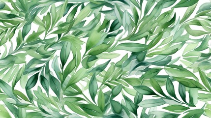 Watercolor Organic Foliage Pattern