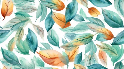 Organic Watercolor Leafy Pattern