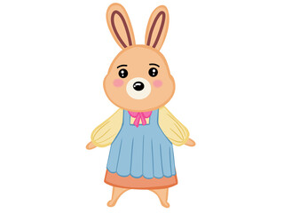 little bunny girl wearing a princess dress little bunny princess.