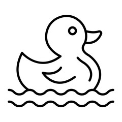 Duck Thin Line Icon