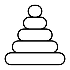 Stracking Tower Thin Line Icon