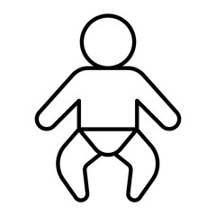 Toddler Thin Line Icon