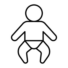 Obraz premium Toddler Thin Line Icon
