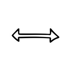 arrow icon hand drawn isolated