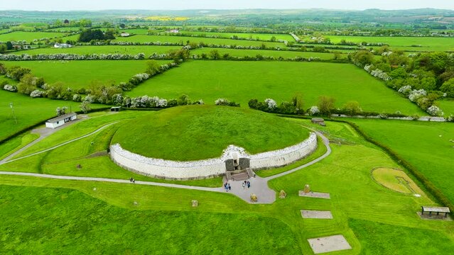 Newgrange, a famous prehistoric monument in Ireland, UNESCO World Heritage Site