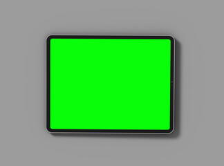 Customizable mockup of a luxury tablet with changeable screen design for UI/UX Product Showcase. 3D Render