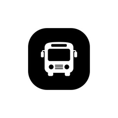 Bus icon vector isolated on square background