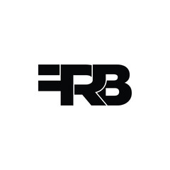 FRB letter monogram logo design vector