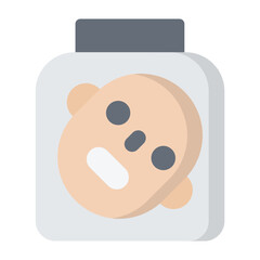 Head in Bottle Flat Icon