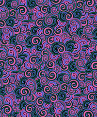 Colorful hand drawn patchwork flat cartoon seamless pattern. Handmade patch work quilt style background for textile concept or fun modern backdrop design.