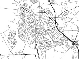 Fototapeta premium Vector road map of the city of Bussum in the Netherlands on a white background.