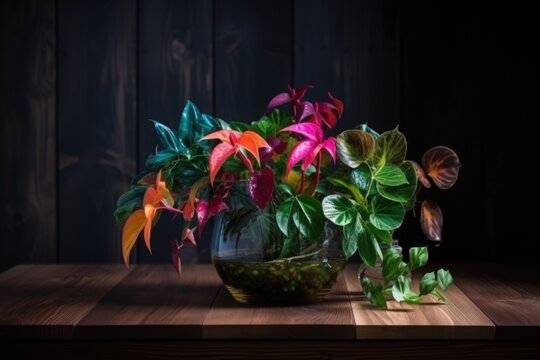 decorating with indoor plants and greenery for the holidays, created with generative ai