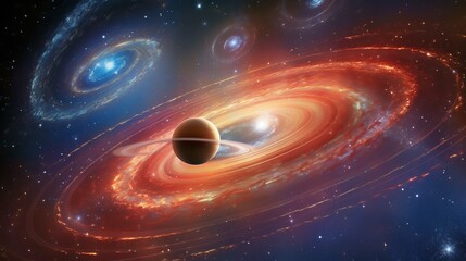 Journey into the depths of the universe with ultra detail HD backgrounds that unveil the awe-inspiring beauty of outer space, planet in space, Generative AI