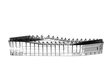 Sketch of a stadium © Yurii Andreichyn