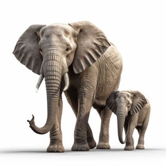 Fototapeta na wymiar elephant isolated on white
