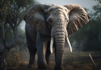 Fototapeta na wymiar Elephant in the woods