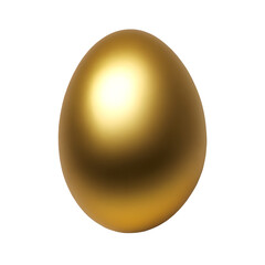 golden egg on transparent background, png format