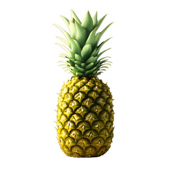 pineapple isolated on transparent background, png format