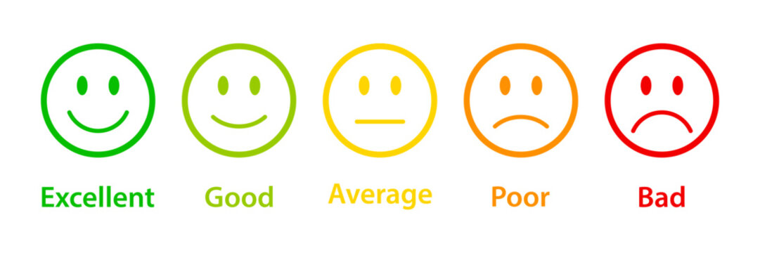 Smiley rating icon set