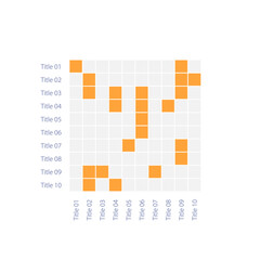 Plotting grid infographic chart design template. Project schedule. Planning process. Editable squares infochart with ten options. Visual data presentation. Myriad Pro-Bold, Regular fonts used