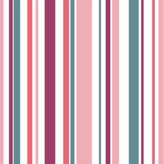 Seamless pattern with pink vertical stripes on a white background. Print for clothes, tablecloths, bed linen
