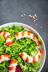 crab stick salad meal food snack on the table copy space food background rustic top view