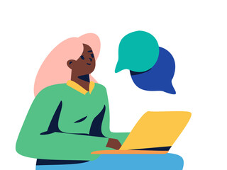 Business People Flat Vector Concept Operation Hand Drawn Illustration
