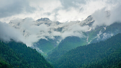 Fototapeta premium Abkhazia, mountains, tourism, beauty, 2023.