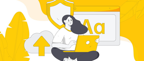 Business People Flat Vector Concept Operation Hand Drawn Illustration
