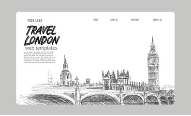 travel London. Vector Illustration Art.