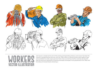 workers vector illustration