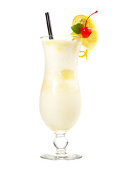 Pina Colada Cocktail - Coconut Drink on Transparent PNG Background